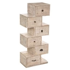 Commode Ajay 6 Tiroirs Bois Massif Atmosphera