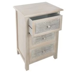 Commode Bois 3 Tiroirs Hina Atmosphera -Décoration De Meubles commode bois 3 tiroirs hina atmosphera 4
