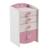 Demeyere Commode Enfant 4 Tiroirs Anastasia Rose Et Blanche -Décoration De Meubles commode enfant 4 tiroirs mulan rose et blanche