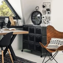 Commode Métal 9 Tiroirs Broc Atmosphera -Décoration De Meubles commode metal 9 tiroirs zaret atmosphera 2