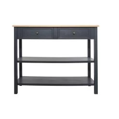 Console Damian Bois Gris Foncé Atmosphera -Décoration De Meubles console damian bois atmosphera 3