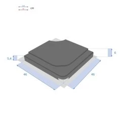 Dalle Pour Parasol 25 Kg Béton Stacio Ardoise Hespéride -Décoration De Meubles dalle pour parasol 25 kg beton stacio ardoise hesperide 1 2