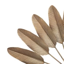 Déco Murale Métal 112x74 Feuilles Dorées Atmosphera 7 Déco Murale Métal 112x74 Feuilles Dorées Atmosphera -Décoration De Meubles deco murale metal 112x74 feuilles dorees atmosphera 2