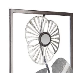 Déco Murale Métal Fleur Argent 25x61 Atmosphera -Décoration De Meubles deco murale metal fleur argent 25x61 atmosphera 1