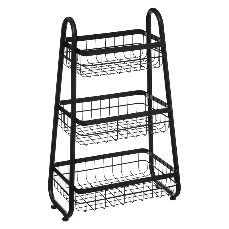 Desserte Métal 3 Paniers Noir 5Five 3 Desserte Métal 3 Paniers Noir 5Five
