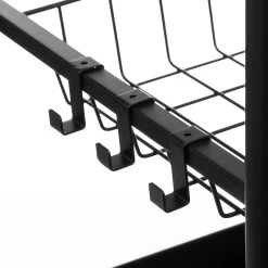 Desserte Paniers Métal Et Planche Amovible 5Five -Décoration De Meubles desserte paniers metal et planche amovible 5five 2