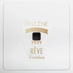 Ensemble Table + 2 Tabourets Enfant Blanc Doré Dream Atmosphera -Décoration De Meubles ensemble table 2 tabourets enfant blanc dore dream atmosphera 4