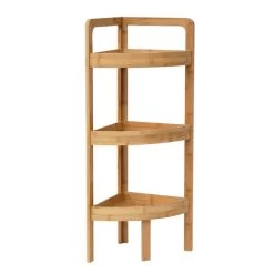 Etagère D'angle 3 Niveaux En Bambou