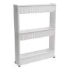 Étagère De Rangement Passe-partout Blanc Sur Roulettes -Décoration De Meubles etagere de rangement passe partout blanc sur roulettes