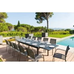 Fauteuil Empilable Piazza Hespéride Anthracite/graphite -Décoration De Meubles fauteuil empilable piazza hesperide anthracite graphite 1 7