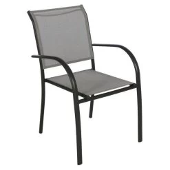 Fauteuil Empilable Piazza Hespéride Galet/graphite
