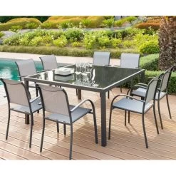 Fauteuil Empilable Piazza Hespéride Galet/graphite -Décoration De Meubles fauteuil empilable piazza hesperide galet graphite 5