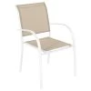 Fauteuil Empilable Piazza Hespéride Lin/blanc -Décoration De Meubles fauteuil empilable piazza hesperide lin blanc