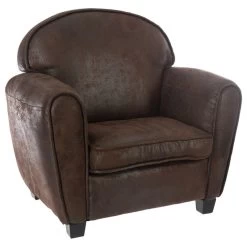 Fauteuil Enfant Coloris Vieux Cuir Atmosphera