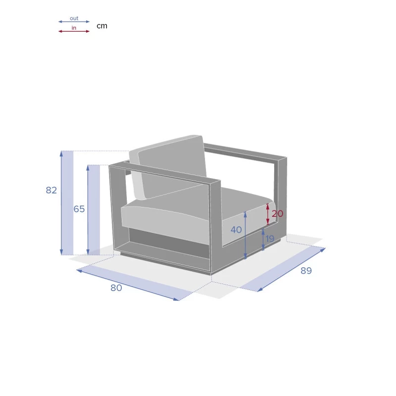 Fauteuil Extérieur 1 Place Allure Blanc Hespéride 5 Fauteuil Extérieur 1 Place Allure Blanc Hespéride – Image 3