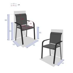 Fauteuil Extérieur Essentia Anthracite/graphite Hespéride -Décoration De Meubles fauteuil exterieur essentia anthracite graphite hesperide 4