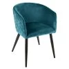 Fauteuil Séjour Marlo Bleu Canard Atmosphera -Décoration De Meubles fauteuil marlo bleu canard atmosphera