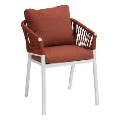 Fauteuil Oriengo Mailles Brique/blanc Hespéride
