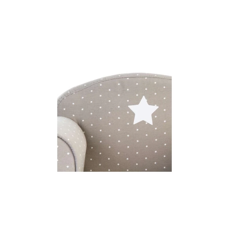 ATMOSPHERA Fauteuil Pour Enfant Taupe Décor étoiles 4 ATMOSPHERA Fauteuil Pour Enfant Taupe Décor étoiles – Image 2