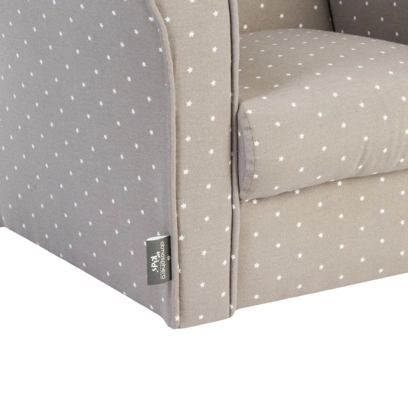 ATMOSPHERA Fauteuil Pour Enfant Taupe Décor étoiles 5 ATMOSPHERA Fauteuil Pour Enfant Taupe Décor étoiles – Image 3