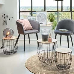 Fauteuil Séjour Marlo Gris Atmosphera -Décoration De Meubles fauteuil sejour marlo gris atmosphera 1 4