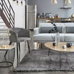 Fauteuil Séjour Marlo Gris Atmosphera -Décoration De Meubles fauteuil sejour marlo gris atmosphera 1 5