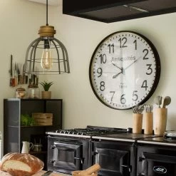 Horloge Bois Ceinture D92 Atmosphera -Décoration De Meubles horloge bois ceinture diam 92 cm atmosphera 2