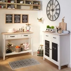 Horloge Chiffres Romains Vintage 70 Cm Gris Atmosphera -Décoration De Meubles horloge chiffres romains vintage 70 cm gris 2