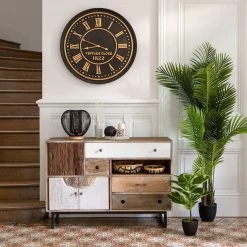 Horloge En Bois D77 Aedan Atmosphera -Décoration De Meubles horloge en bois d77 aedan atmosphera 2