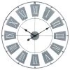 Horloge Métal D76 Gris Clair Atmosphera -Décoration De Meubles horloge metal d76 gris clair atmosphera
