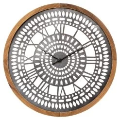 Horloge Métal Et Bois D63 Louison Atmosphera