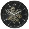 Horloge Noire Mécanisme Animé Luxe Atmosphera -Décoration De Meubles horloge noire mecanisme anime luxe atmosphera