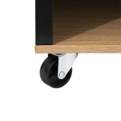 Ilot De Cuisine Noir Et Naturel 5Five -Décoration De Meubles ilot de cuisine noir et naturel 5five 3