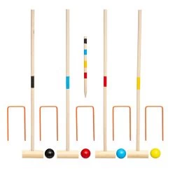 Jeu De Croquet En Bois Pour L'extérieur