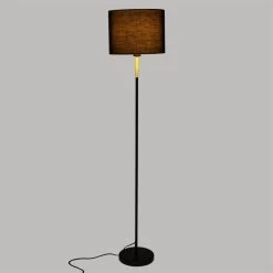 Lampadaire Droit Jule Noir Et Doré Atmosphera -Décoration De Meubles lampadaire droit jule noir et dore atmosphera 2