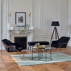 Lampadaire Trépied Runo Noir Atmosphera H 145 Cm -Décoration De Meubles lampadaire trepied runo noir atmosphera h 145 cm 4