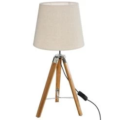 Lampe à Poser Bambou Trépied Runo Atmosphera