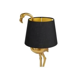 Lampe En Résine Dorée Domingo Flamant Rose Ostaria -Décoration De Meubles lampe en resine doree domingo flamant rose ostaria 2