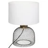 Lampe Grille Emie Noir Et Blanc Atmosphera -Décoration De Meubles lampe grille emie noir et blanc atmosphera