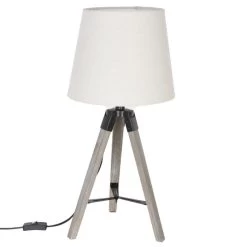 Lampe Trépied Runo écru Atmosphera H 58 Cm