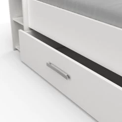 Demeyere Lit 140x190 Cm Pocket Blanc -Décoration De Meubles lit 2 places polly blanc 4