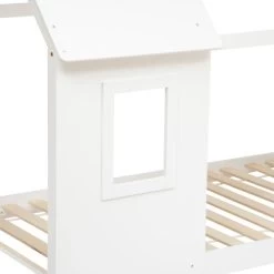 Lit Cabane Enfant Pin Blanc 90x190 Atmosphera -Décoration De Meubles lit cabane enfant pin blanc 90x190 atmosphera 1 4