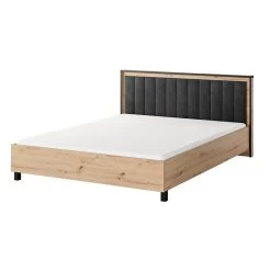 Lit Double 160 X 200 Avec Tête De Lit Velours Nantes