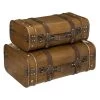 Lot De 2 Malles En Bois Atmosphera -Décoration De Meubles lot de 2 malles en bois atmosphera