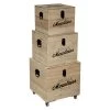 Lot De 3 Malles Carrés Bois Wild Atmosphera -Décoration De Meubles lot de 3 malles carres bois wild atmosphera