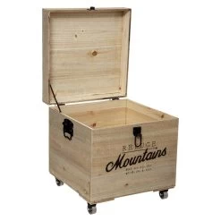 Lot De 3 Malles Carrés Bois Wild Atmosphera -Décoration De Meubles lot de 3 malles carres bois wild atmosphera 2