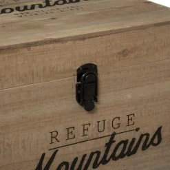 Lot De 3 Malles Carrés Bois Wild Atmosphera -Décoration De Meubles lot de 3 malles carres bois wild atmosphera 3