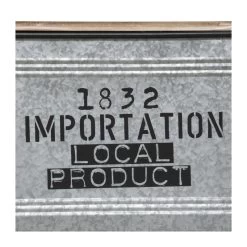 Lot De 3 Malles Métal Gris Plateau Bois Atmosphera -Décoration De Meubles lot de 3 malles metal gris plateau bois atmosphera 1 7