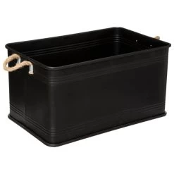 Lot De 3 Malles Métal Noir Plateau Bois Atmosphera -Décoration De Meubles lot de 3 malles metal noir plateau bois atmosphera 4