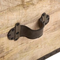 Malle Pouf Vintage En Bois Atmosphera -Décoration De Meubles malle pouf vintage en bois atmosphera 4